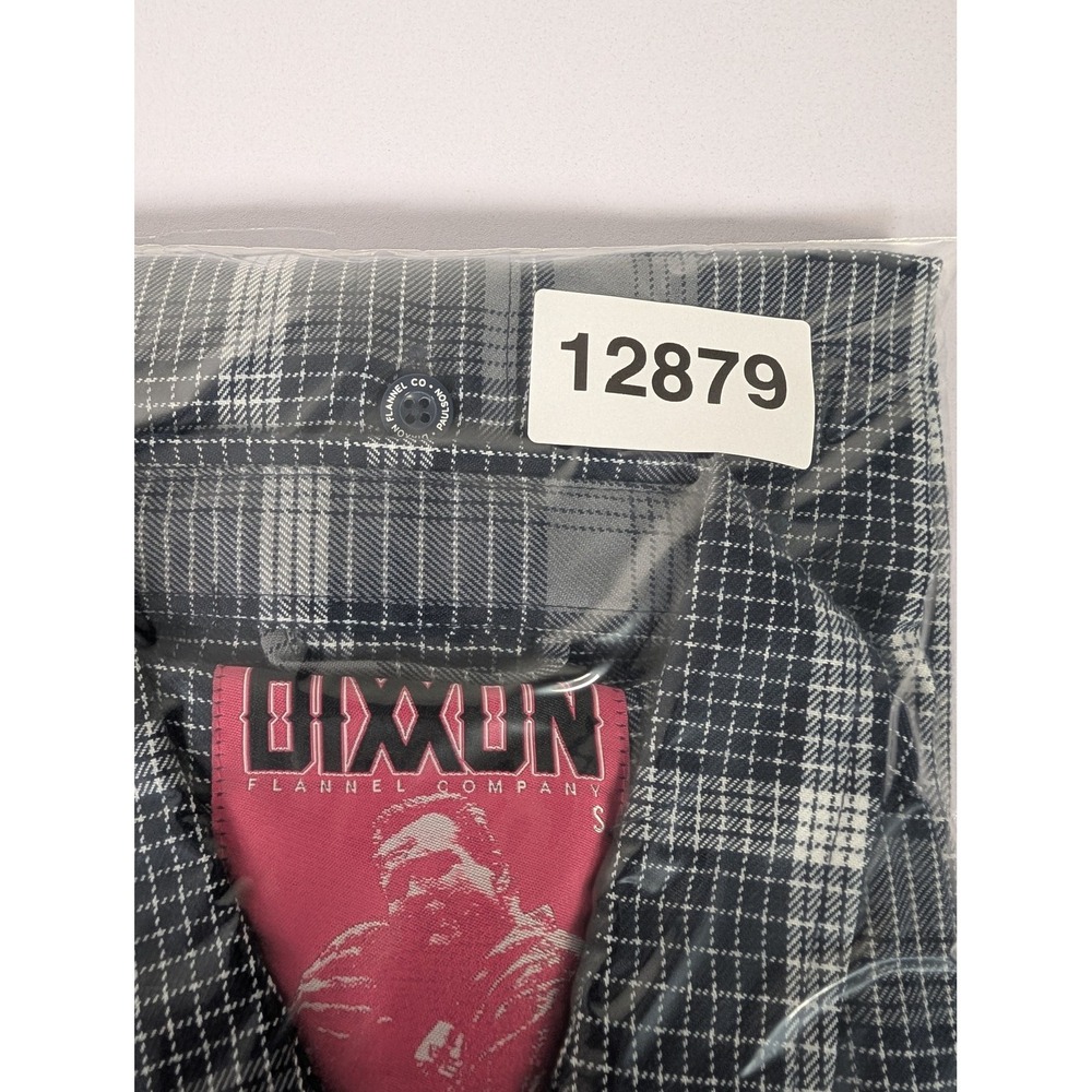 Dixxon Flannel Shirt Womens Small Gray Black Paulson Plaid D-Tech Button Up Logo - Picture 15 of 15